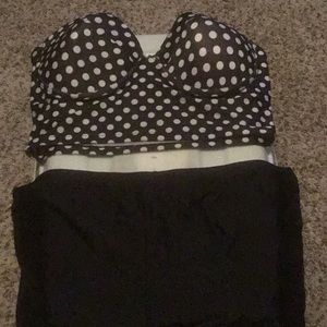 Two piece halter top swimsuit